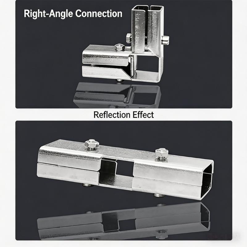 Square Pipe Fixed Joint Storage Rack Connector 3 Way Elbow Pipe Fitting for Fence Rail and Industrial Shelf Construction