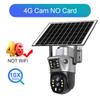 NIBIOK 4K 8MP PIR Solar Camera 4G Sim Dual Screens Outdoor WiFi Solar Battery CCTV IP Camara Alarm Humanoid Tracking V380 Pro