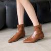 Mode Mode Stretch Damen Stiefeletten Moderne Stiefel mit niedrigem Absatz Schuhe Spitzschuh Damen Kurze Stiefel Pumps Schuhe