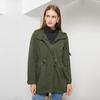 Baumwolle Mit Kapuze Windjacke frauen Frühling Herbst Lose Einfarbig Langarm Kordelzug Chic Jacke S-3XL