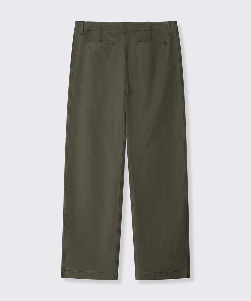 BRENSON Fine Washed Straight Chino Pants (Khaki)