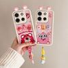 KEYSION Cute Ear 3D Cartoon Case for TECNO Spark Go 2023 Pop 7 Pro with Bracelet Silicone Shockproof Phone Cover for Infinix Smart 7