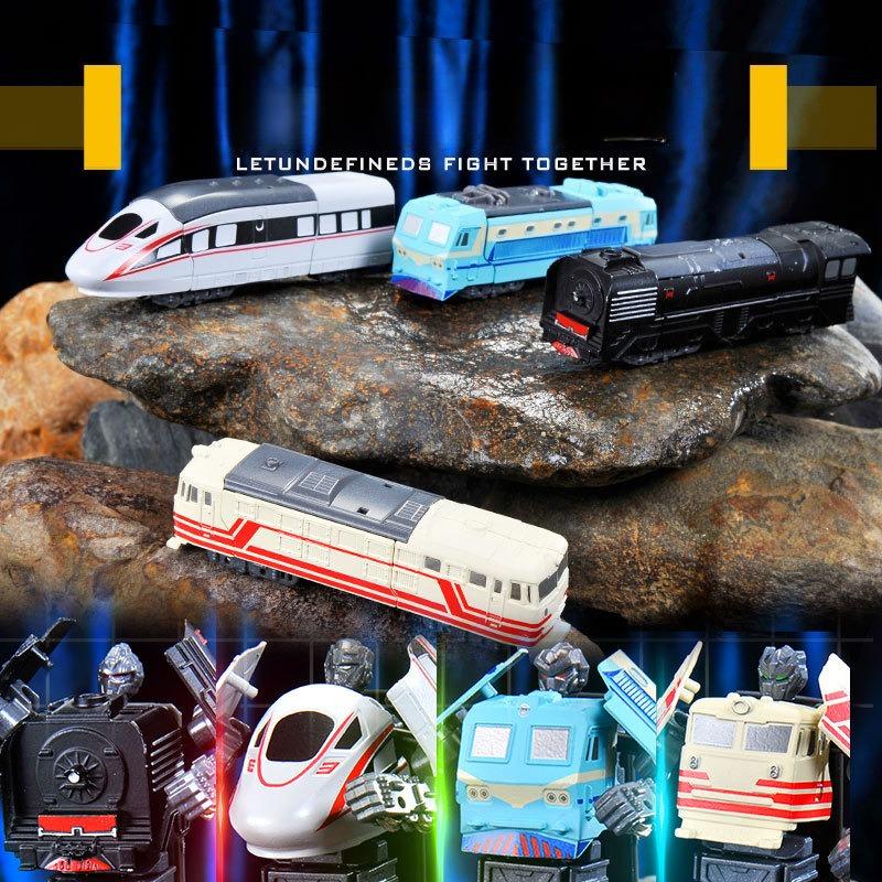 2 in 1 Deformation Robot Train Bulldozer Excavator Transformation Robot Toy Model Toys Movable Engineering Vehicle Robot