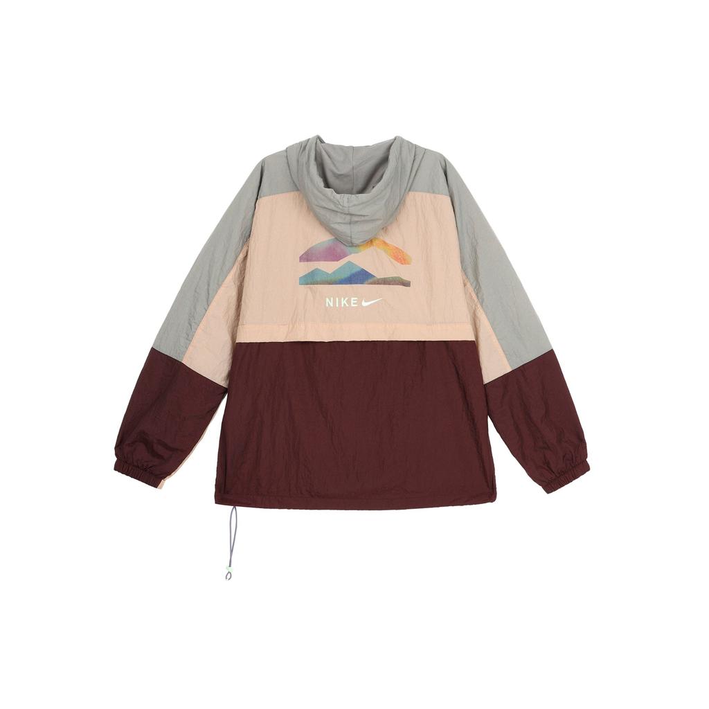 Nike Color Block Hooded Training Casual Long Sleeve Jacket Men Jackets Khaki HF6170-200