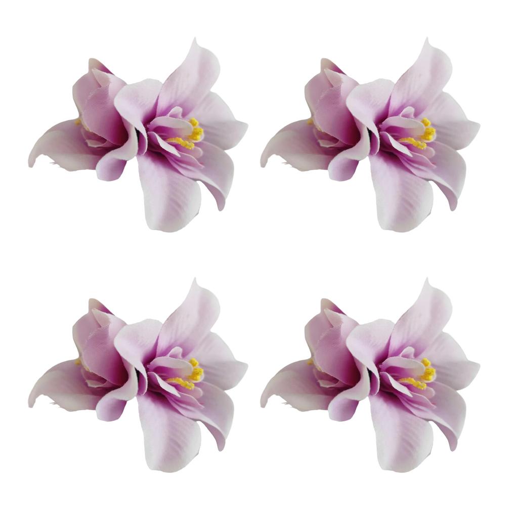 4Pcs Tropical Hibiscus Hair Clip Bohomian Floral Claw Clip for Women Girls Beach Party Accessories Practical Hairpin