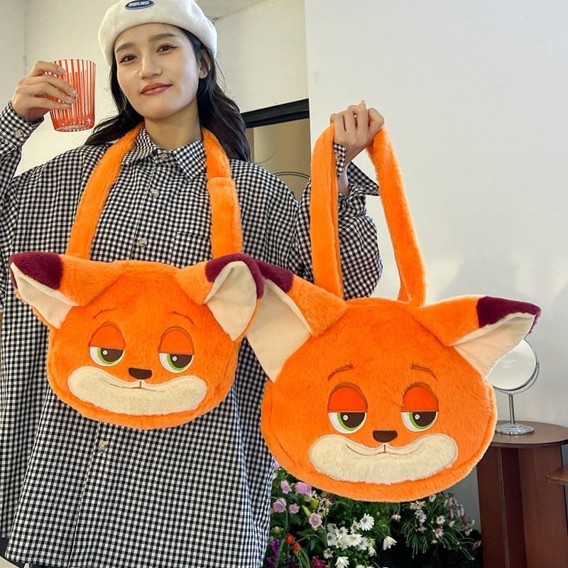 Cartoon Fox Rabbit Plush Bag Large Capacity Handbag Sweet Street Small Satchel Birthday Gift
