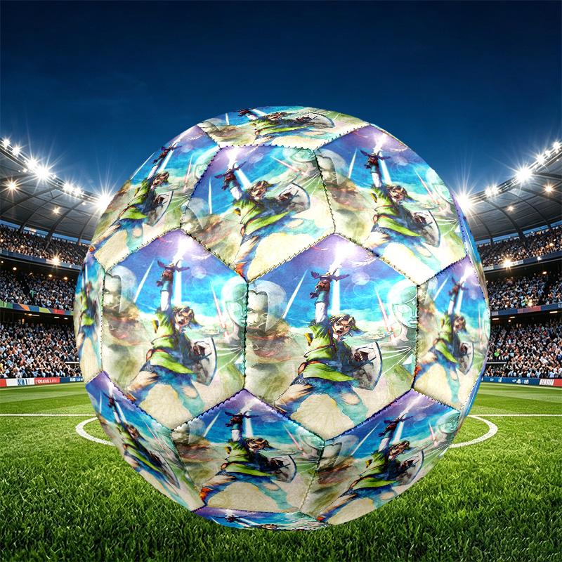 Video games Print Size 5 Soccer Ball, PU Wear Resistant Football for Match Training and Daily Practice, Birthday Gift for Soccer Fans