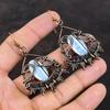 Owyhee Blue Opal Copper Earring Copper Wire Wrapped Earring Unique Jewelry Dainty Gemstone Earrings Handmade Earring Copper Jewelry For Gift