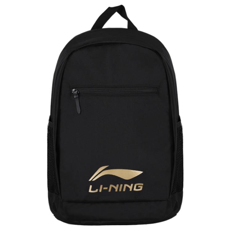Li Ning Серия для тренировок Легкий Многофункциональный Водонепроницаемый Прочный Полиэстеровый Рюкзак Унисекс Рюкзак Черный ABSR328-1000 One Size
