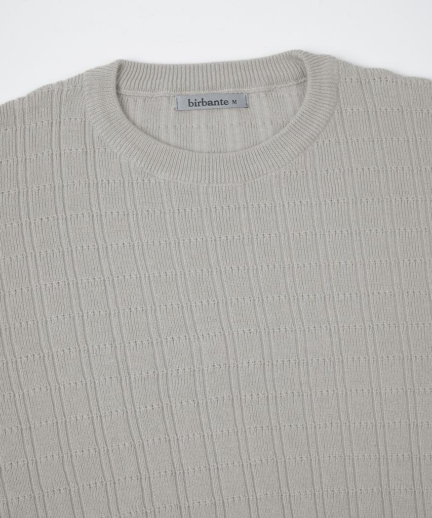 BIRBANTE Washable Cotton Square Round Knit - Ivory