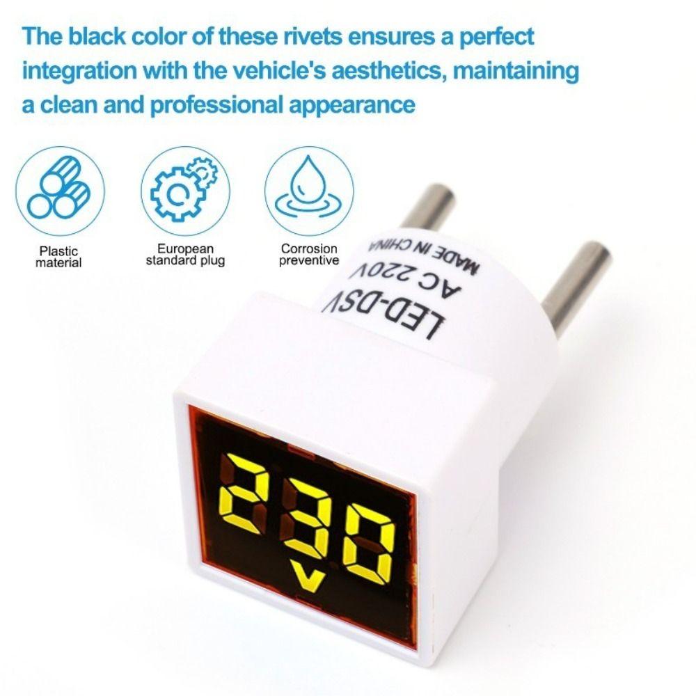 EU Plug Digital Voltmeter Universal Car Motorcycle Detector Test Indicator Light Voltmeter