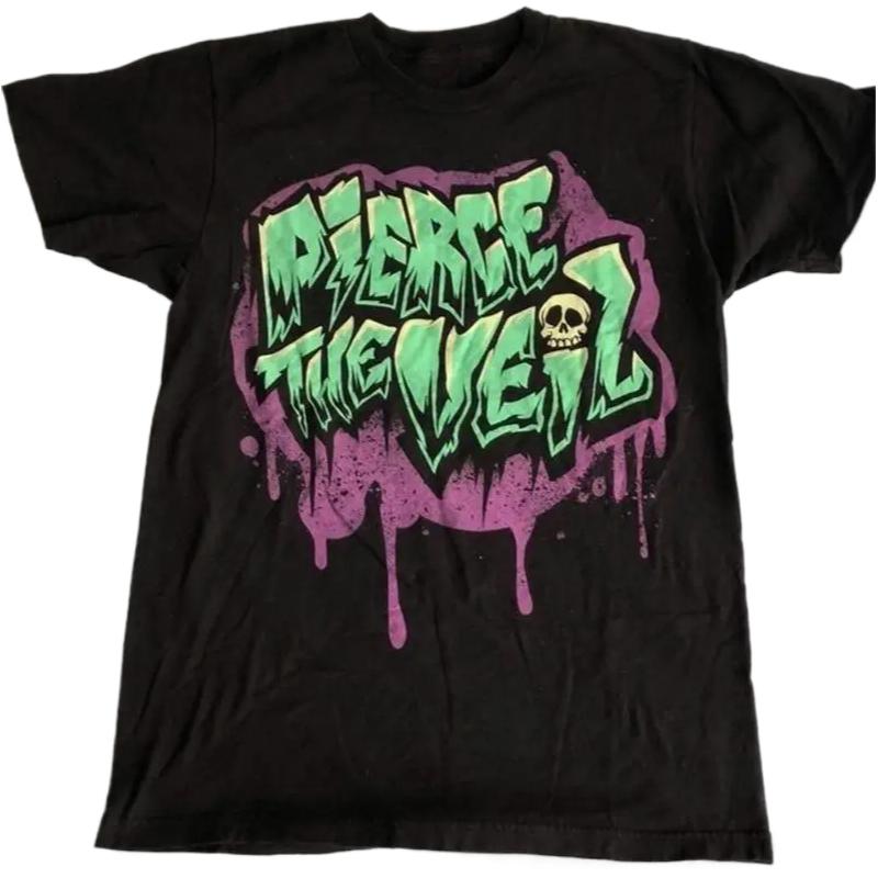 Letní vintage Y2K styl Dámské streetové crop topy Punk dívčí nápis Krátký rukáv High Street Ležérní Harajuku Goth baby tričko