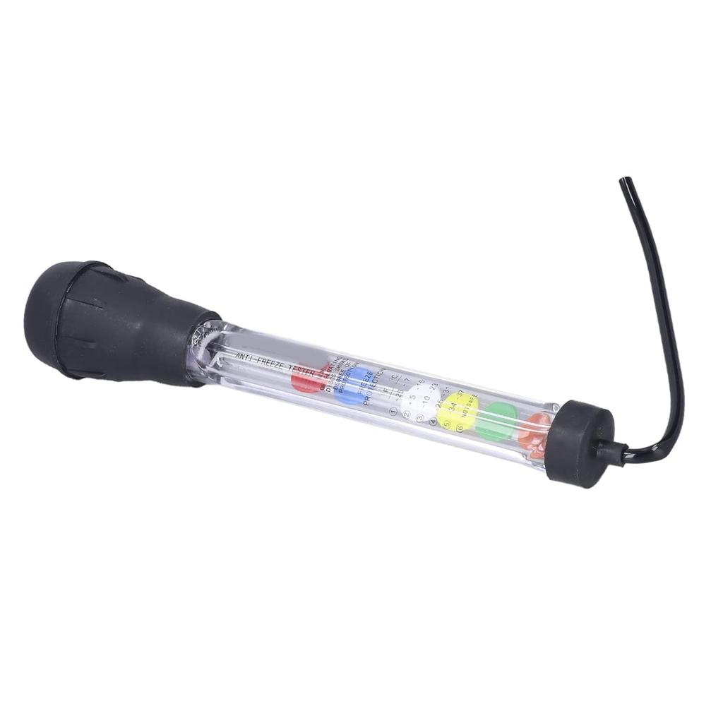 Car Hydrometer Tester for Antifreeze and Coolant, Quality Analyzer, ABS and Rubber Material, Clear Glass Pipe, Fast Detection Tool