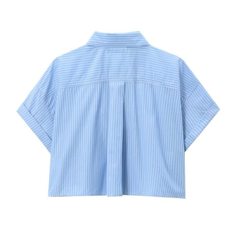 Fashion Style 2024 Summer New Arrival Women's Clothing Slim Looking Easiest for Match Poplin Short Shirt High Waist Shorts 2945731