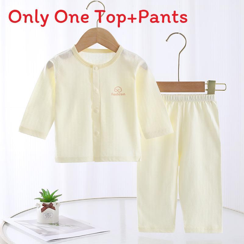 Baby Summer Cotton Pajamas Set With Antibacterial Fabric For Newborns