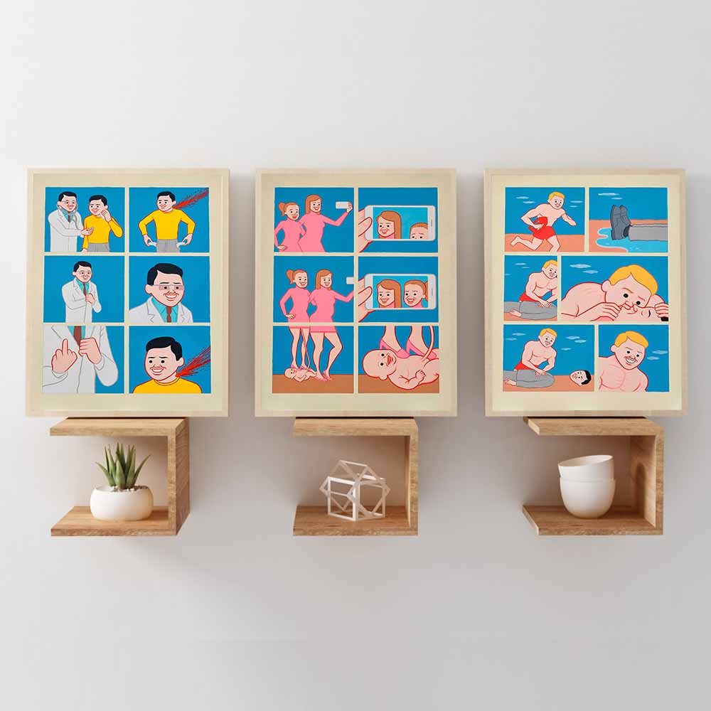 Αφηρημένη αφίσα Σύγχρονης Τέχνης Joan Retro Fun Printmaking Μοντέρνος καμβάς Ζωγραφική Υπνοδωμάτιο Σαλόνι Τοίχος Nordic Home Decor