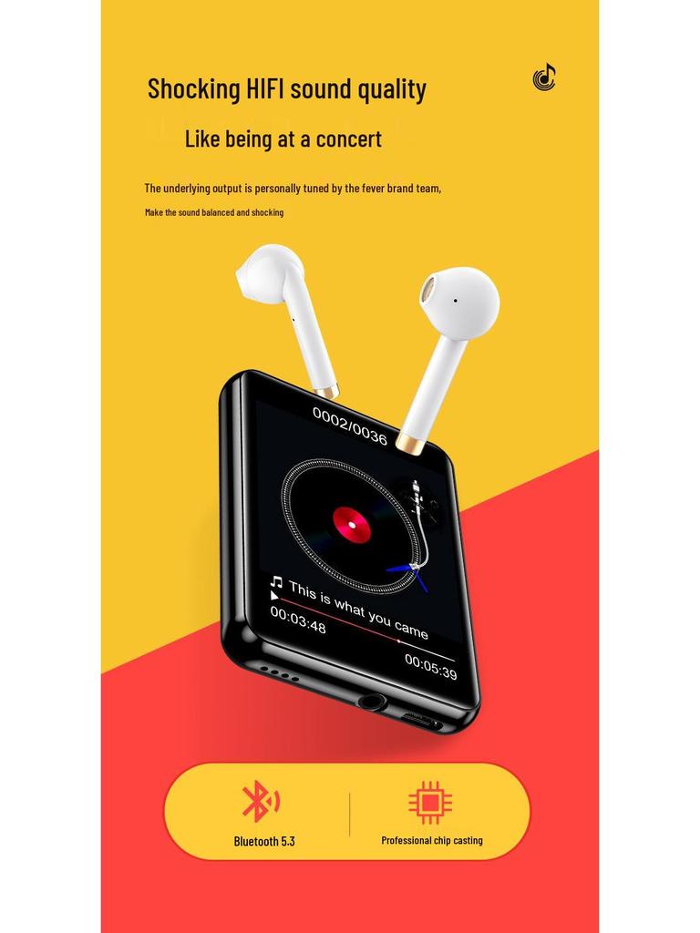 M1 E-commerce 2.4-inch Full Screen MP3 MP4 Player for Students - Music, E-books & Novels