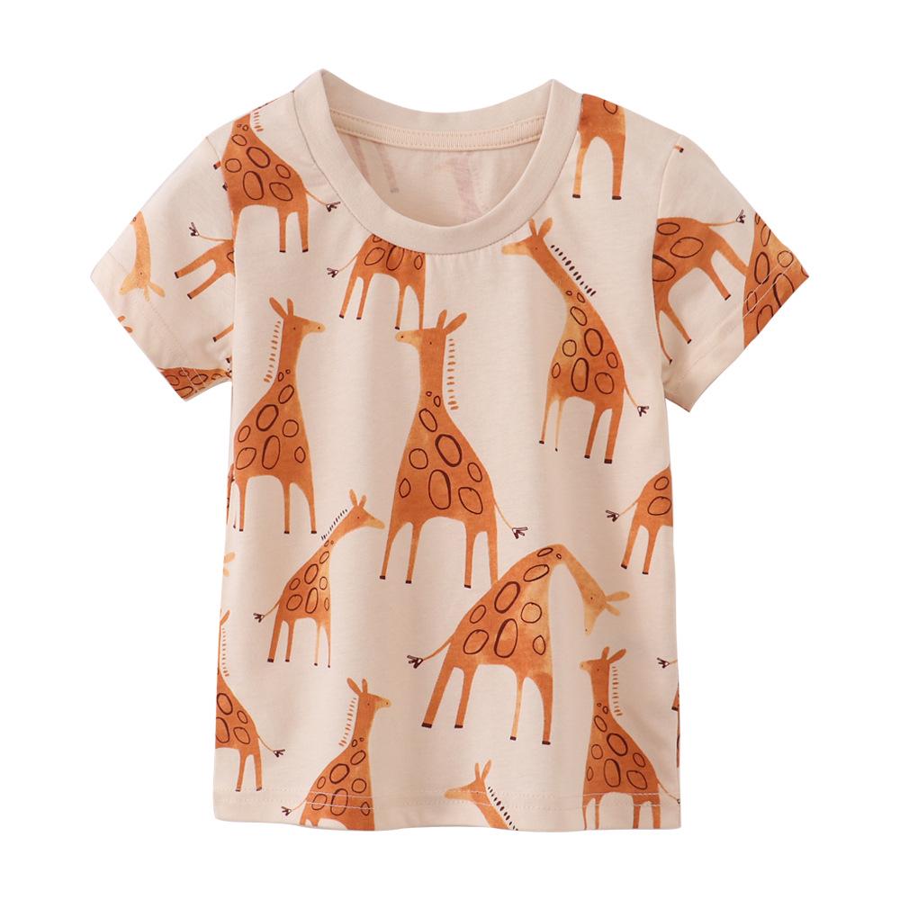 2024 Summer Cotton Kids T-shirt: Short-Sleeve Top for Boys & Girls, European & American Style 5T (120cm)