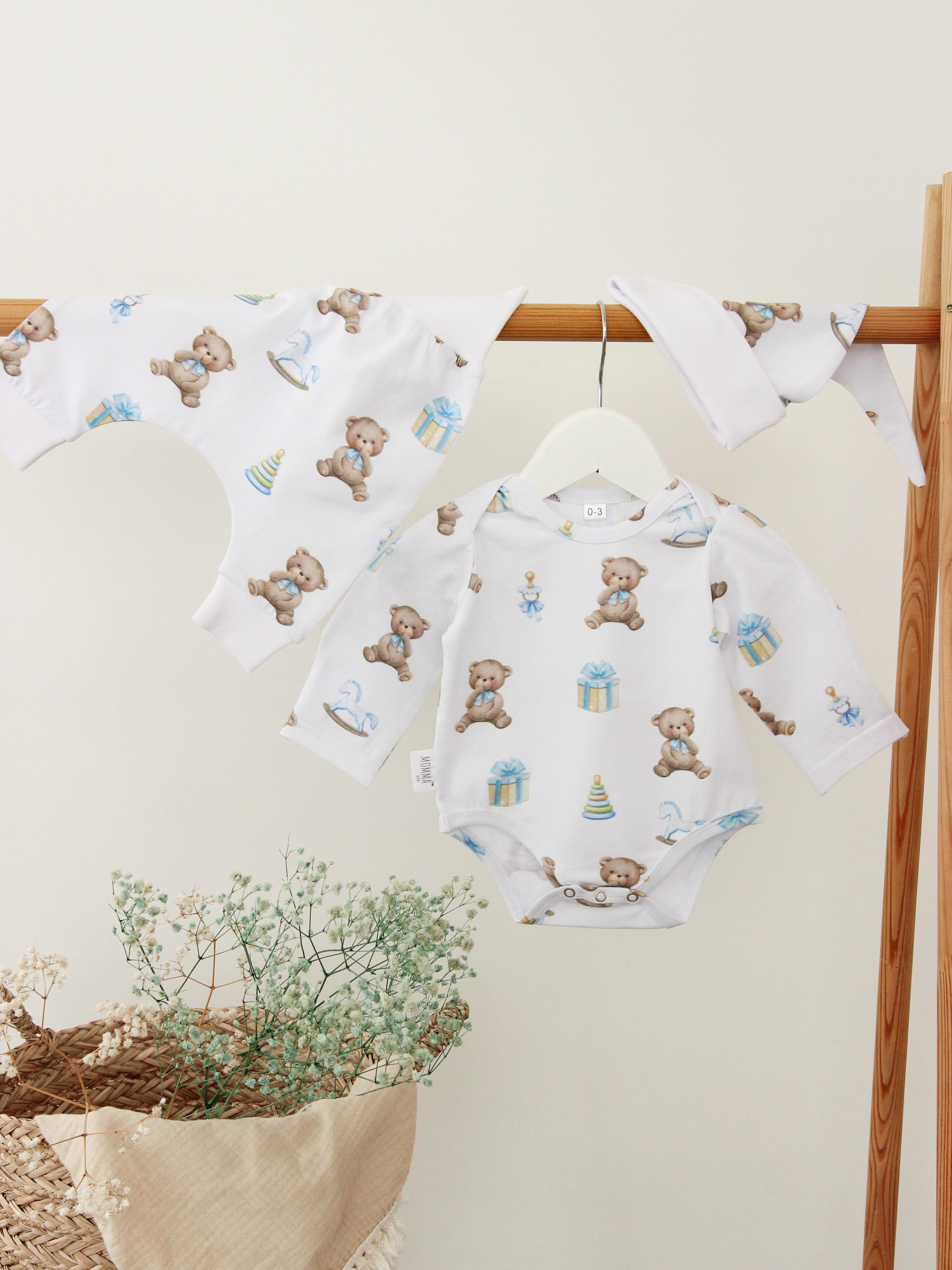 

Боді, штанці, шапочка для малюка 680-740mm