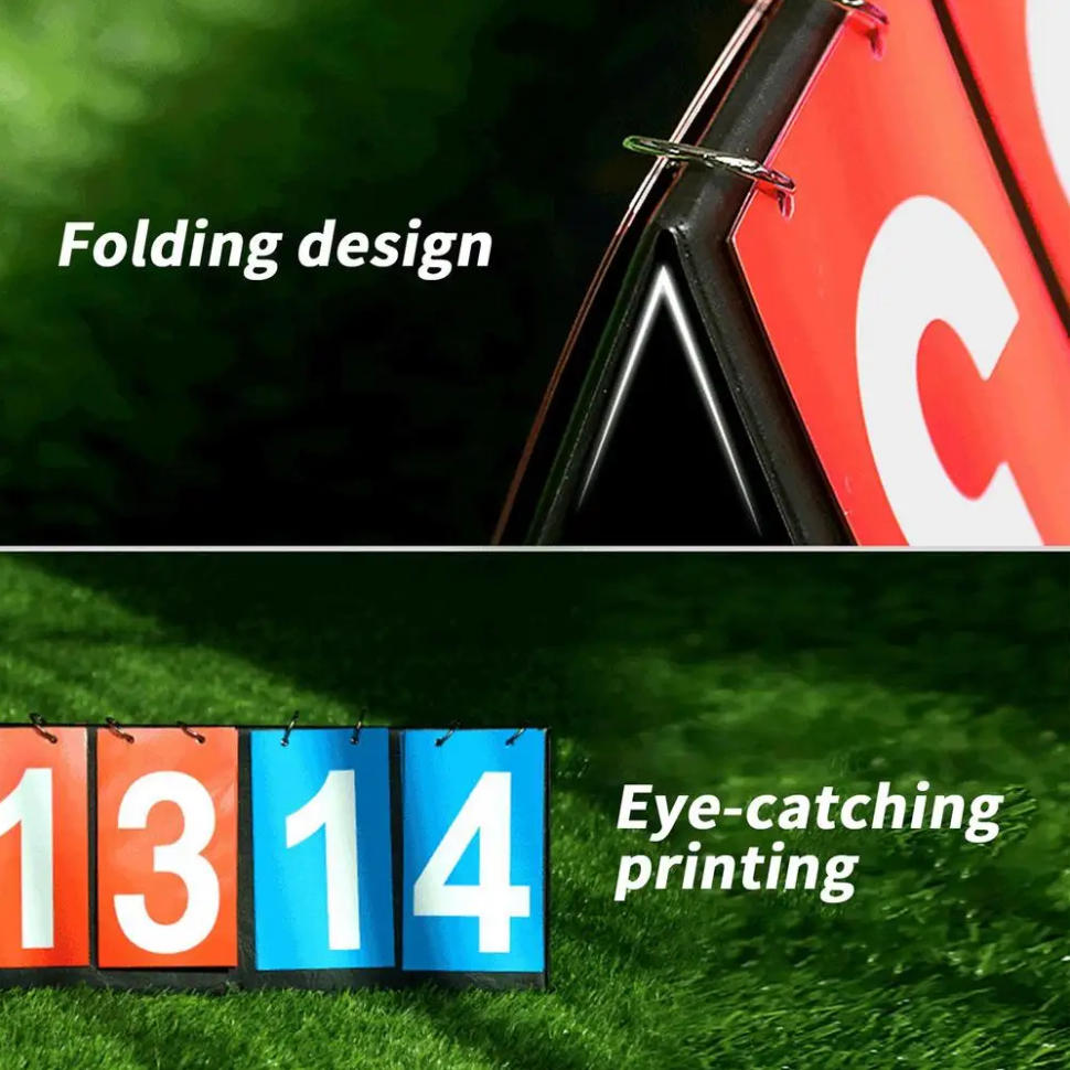 Scoreboard - Leather Score Keeper, Digital Flip Scoreboard, Multi-sport Game Scoreboard