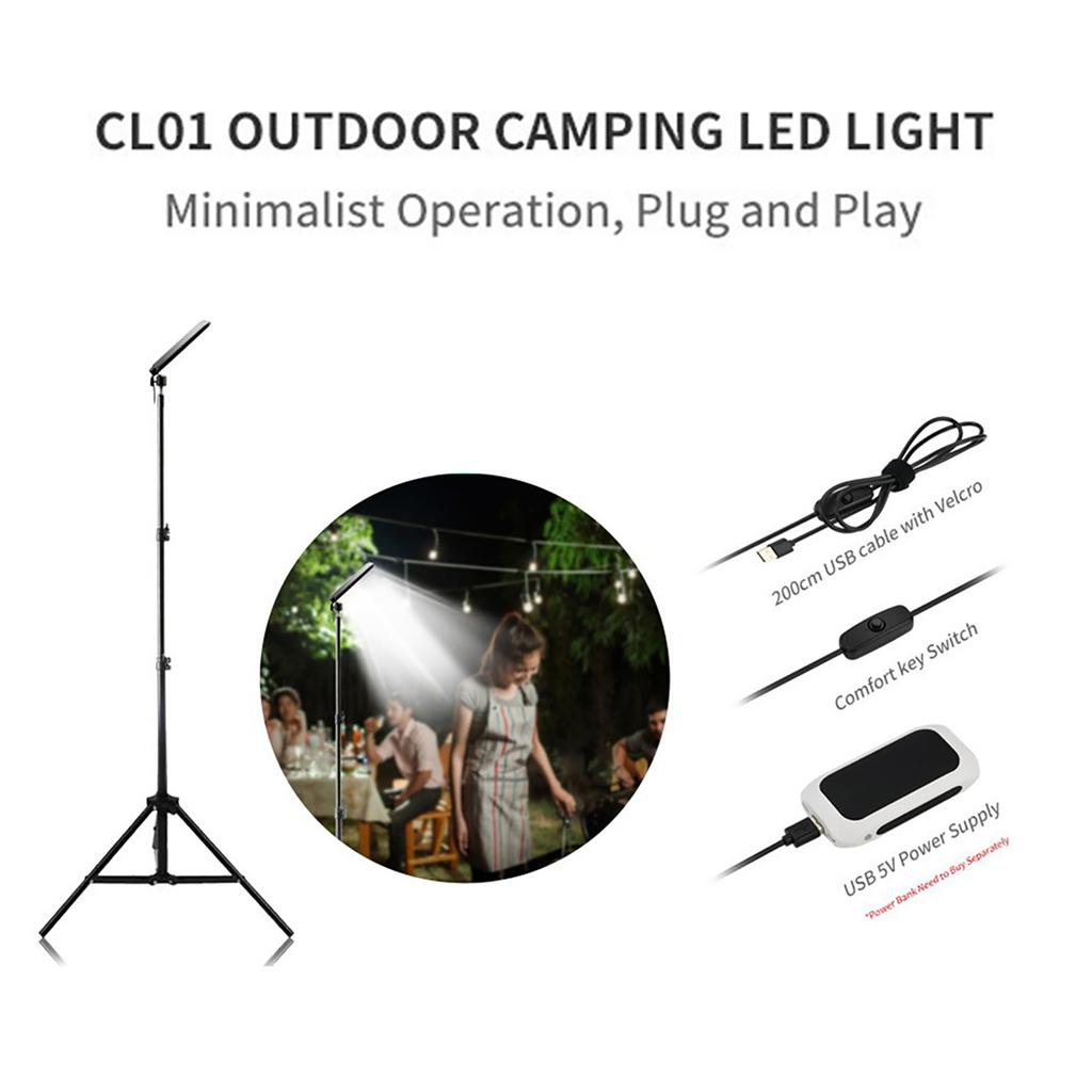 18W Camping Light with Adjustable Metal Telescoping Tripod Stand LED Night Fishing Lights 1680 Lumen Portable Light for Camping
