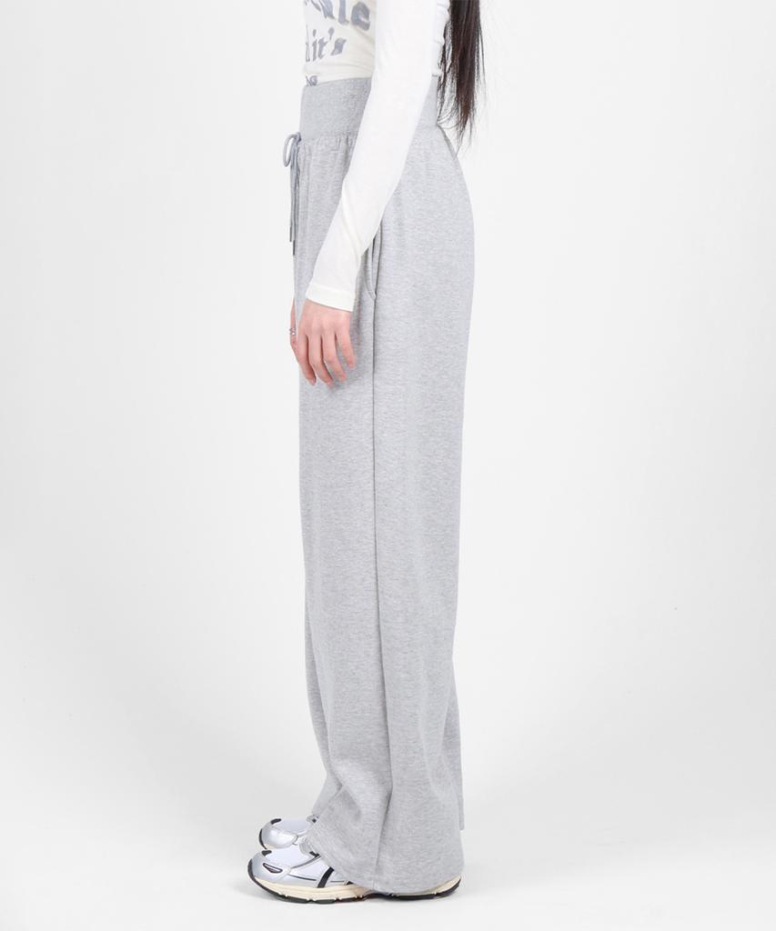 FOR THE FIT Corset Sweat Wide Pants_Melange