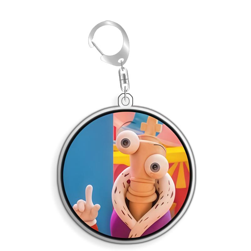 For The Amazing Digital Circus Pomni Zooble Gangle Kinger Ragatha Acrylic Selfmade Cute Cartoon Anime Keychain Pendant Toy Gift