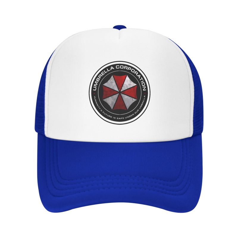 Umbrella Corporation Print Mesh Baseballkappen Unisex Hip Hop Verstellbare Snapback-Hüte Damen Herren Sommer Atmungsaktive Sonnenblenden Hüte