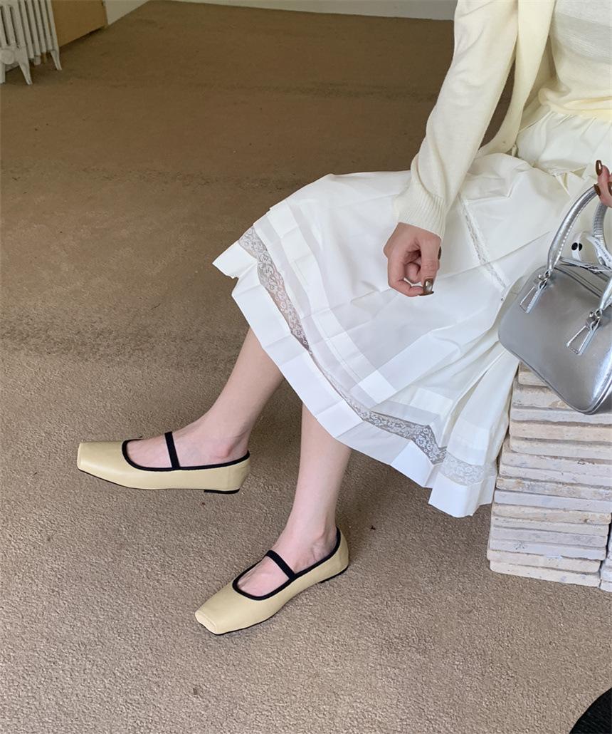 

В наличии~ Простые однотонные туфли-лодочки с леопардовым принтом для женщин, весна 2025, новые ленивые балетки на плоской подошве 39 абрикосовый