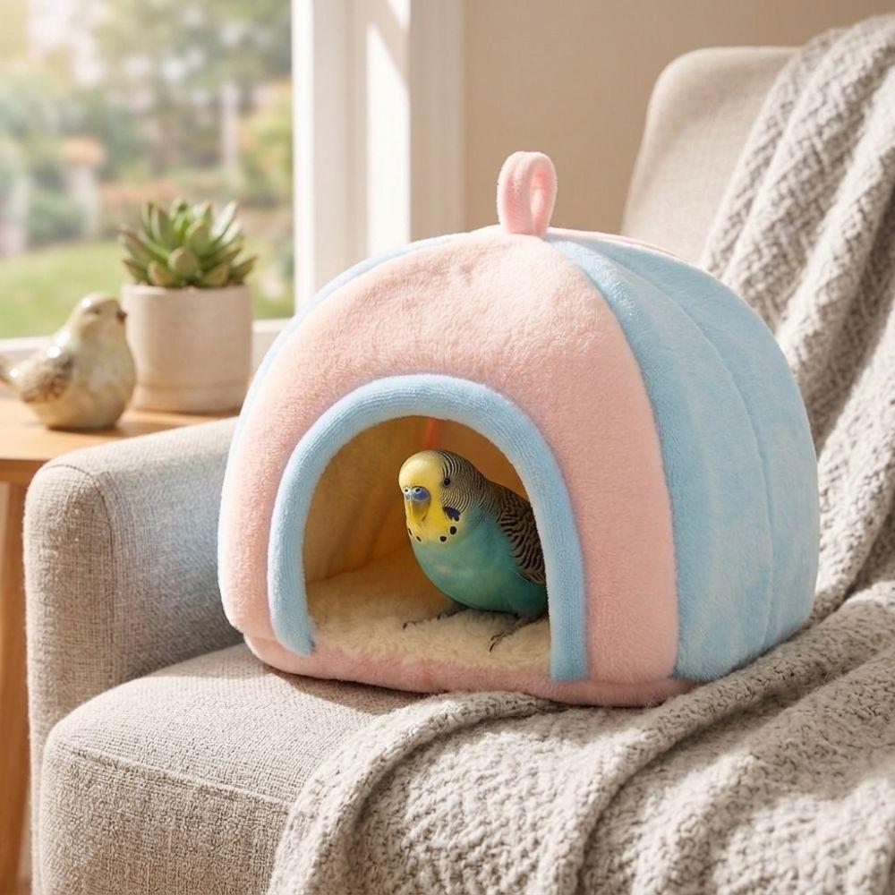 Sherpa Inner Liner Parrot Fleece Warm Nest Thick Velvet Small Bird Winter House Pet Bird Supplies