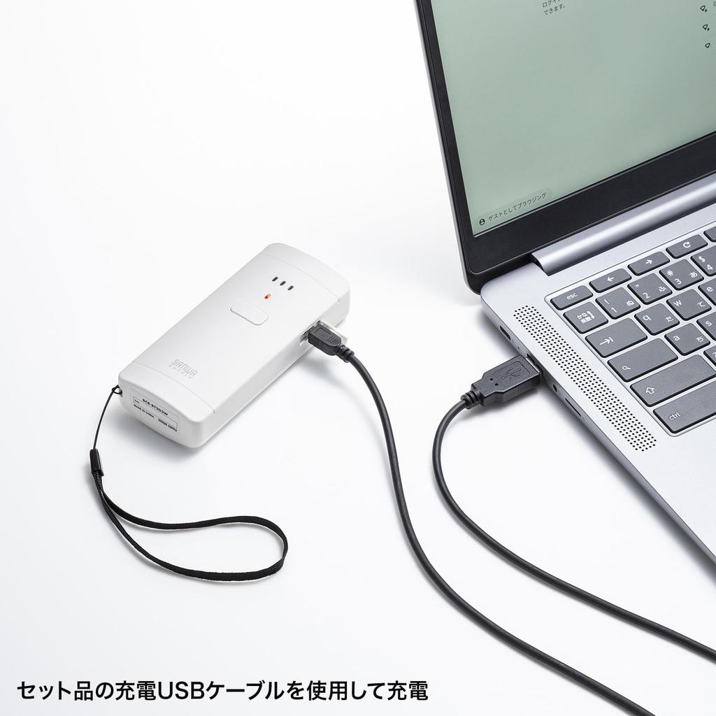 Sanwa Supply Bluetooth 2D Barcode Reader (Antibacterial) BCR-BT2D3W