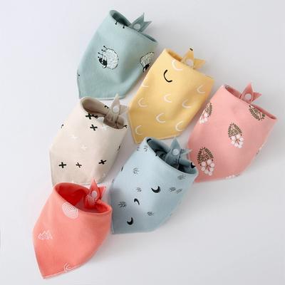 Bavaglini per bambini di alta qualità triangolari a doppio strato in cotone Baberos Personaggio dei cartoni animati Stampa animale Bavaglini bandana per bambini Bavaglini per la bava