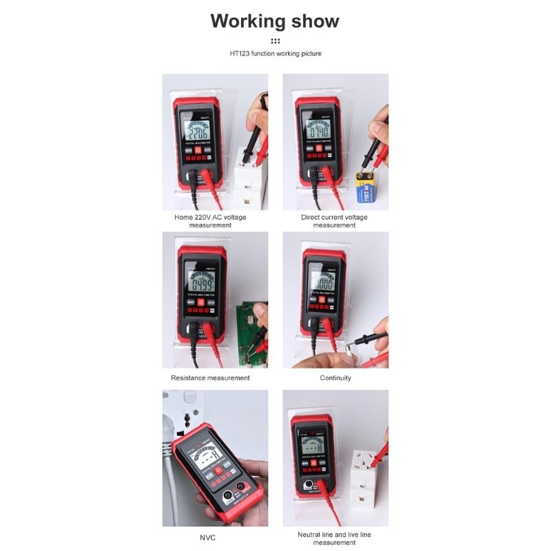 Digital Multimeter and Analyzers 2000 Counts Voltmeter Ohmmeter Auto Ranging Tester,Voltage Resistance Continuity NCV