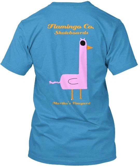 

Flamingo Co. Skateboards classic blue Tee T shirt Made in the USA Size S to 5XL S