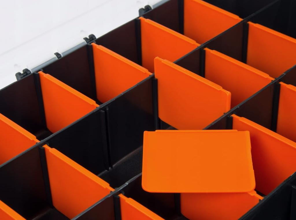 Workshop Organizer with Handle and Adjustable Dividers 31x38 Cm