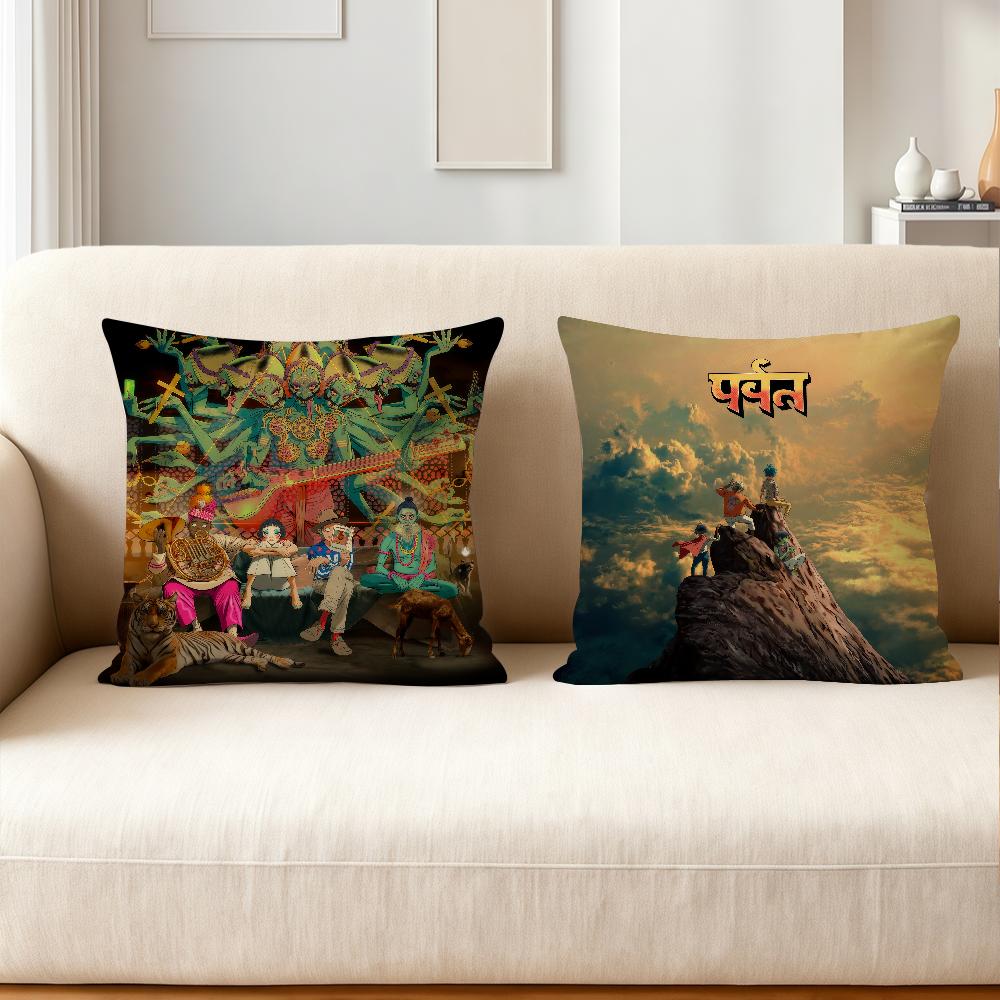 Band G-Gorillaz Plastic Beach Pillow Case Applicable Space For Guest Rooms Interiors Cars Office House Decoration
