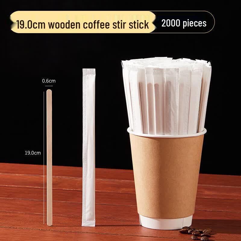 ZISIZ Disposable Wooden Coffee Stirrers
