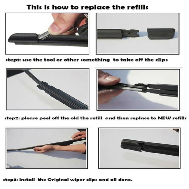 WindshieldWindscreen 26'' Car Wiper Blade Replacement Insert Refill Rubber Strip