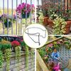 Balcony Railing Flower Pot Holder Floating Railing Planter Shelf Metal Indoor Outdoor Vertical Stairs Hanging Plant Pot Clip Stand Bracket