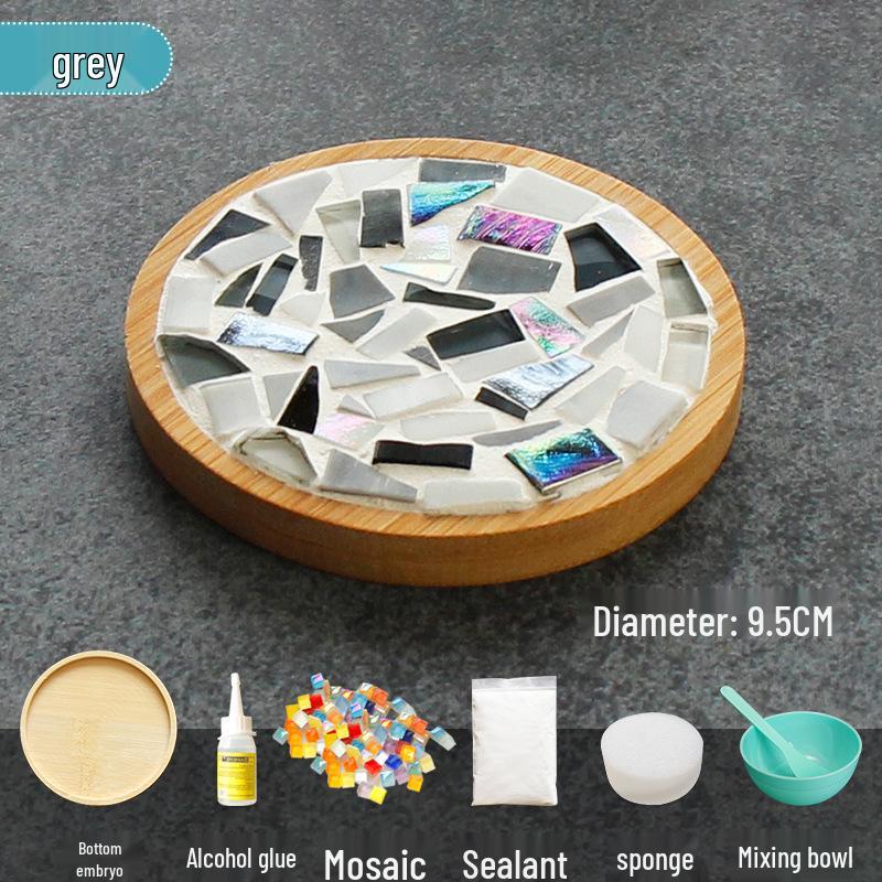 Bamboo Mosaic Coaster DIY Kit for Students and Kids