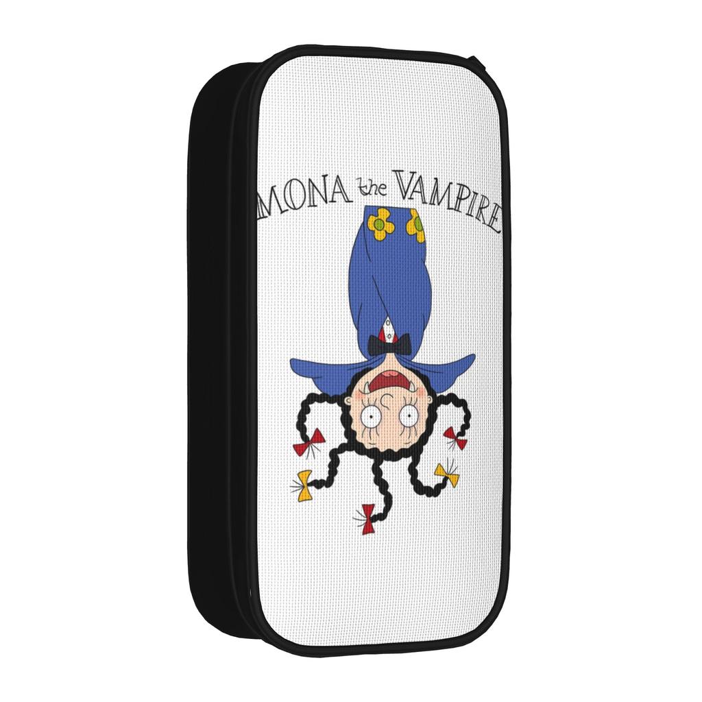 Mona The Vampire Anime Pencil Case New Pen Bag Girls Boys Big Capacity School Supplies Zipper Pencilcases