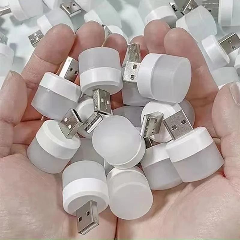 USB Plug Night Light Warm White Bedside Night Lamp LED Lights Mini Bedroom USB Plug Power Charging Eye Protection Reading Light