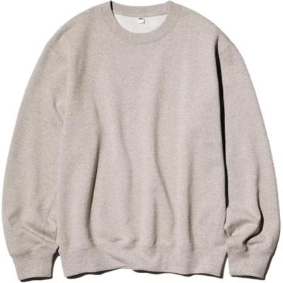 Uniqlo Felpa Unisex a Manica Lunga con Girocollo e Spalle Cadenti, Colore Unito, Beige 475377-31