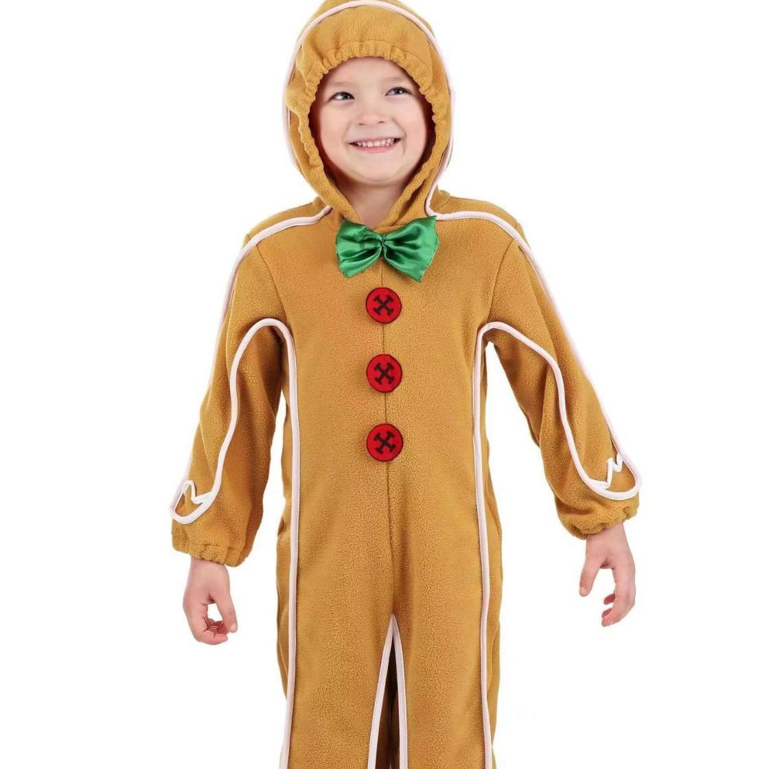 

Christmas & Halloween Kids Gingerbread Skeleton Knight Cosplay Jumpsuit Extra Small