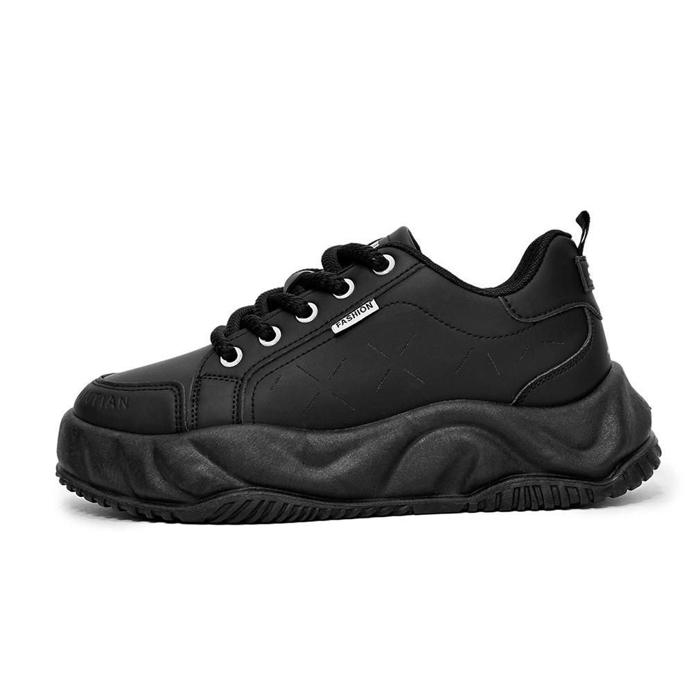 Chunky Sneaker Men Designer Board Shoe Fashion Casual Microfiber Leather Breathable Height Increased Flat Platform Running Shoes