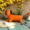 Funny Little Dog Flowerpot Green Potted Plants Vase Container Home Courtyard Garden Decoration Resin Handicrafts Ornament Gift