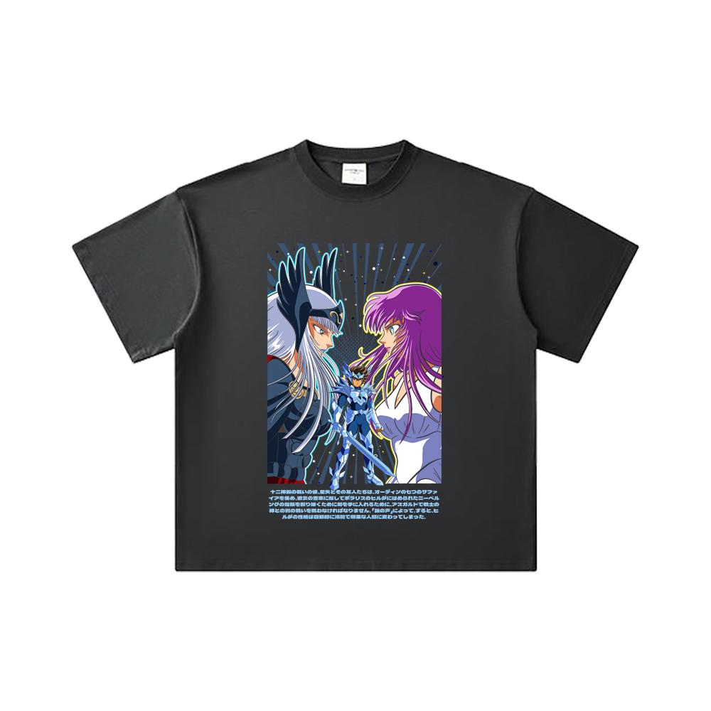 260 GSM Double Yarn 32 Count 100% Cotton Saint Seiya V11 Odin Print Unisex Heavy Cotton T Shirt… More