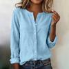 Spring New Large-sized Casual Stand-up Collar Women's Shirt