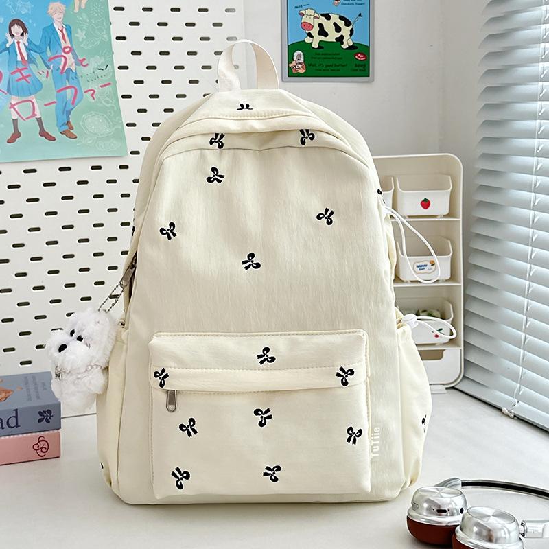 School bag new high value fresh sweet candy color backpack junior high school students lightweight travel backpack