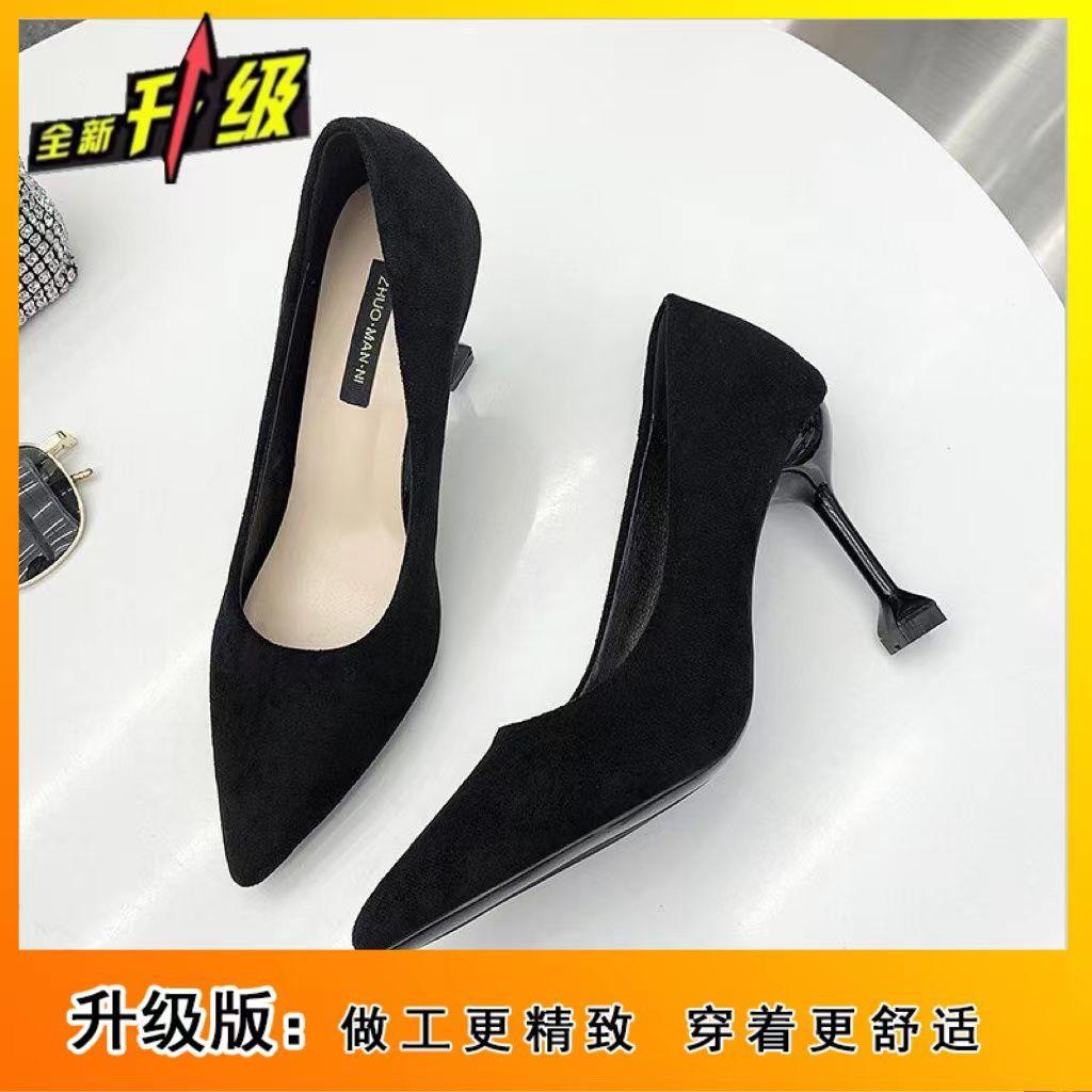 [Xxg exclusive link] Internet celebrity French sandals female summer 2025 new crystal thick heel fairy style high heels